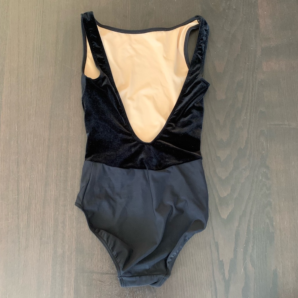 Black Eleve “Allison” XS Leotard, Black with Velvet
